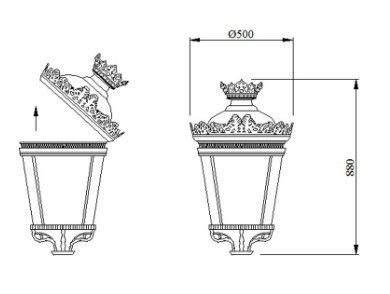 LED pilaarlamp verlichting voor park plein binnenplaats tuinen Hoog vermogen 70W 100W 120W 150W