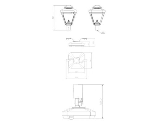 Aluminium Buiten IP65 Waterdicht 40w 60w 80w 100w 120w LED Tuinlicht voor Parkverlichting