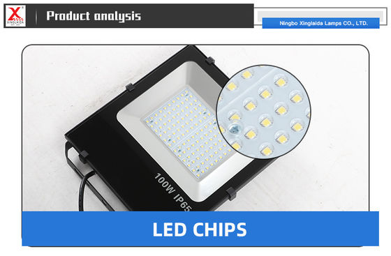 100W Buiten LED Flood Light IP65 Waterdicht met sensor 6500K 10000Lm Veiligheidslicht Wit Floodlight