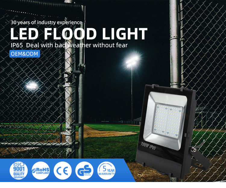 100W Buiten LED Flood Light IP65 Waterdicht met sensor 6500K 10000Lm Veiligheidslicht Wit Floodlight